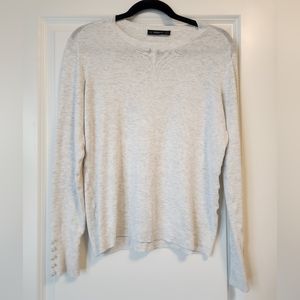 Zara Knit Pearl Sleeve Sweater